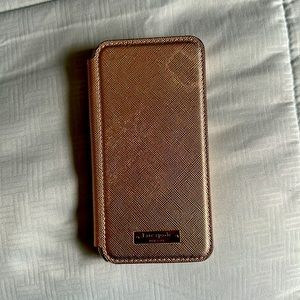 Kate Spade Rose Gold iPhone X case w/ card slots